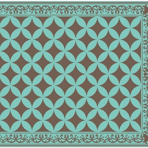 MYSPOTTI Vinylteppich Buddy Jasmin Teppiche Gr. 0,5 mm, 2,79 m², 1 St., blau (türkis) Orientalische Muster