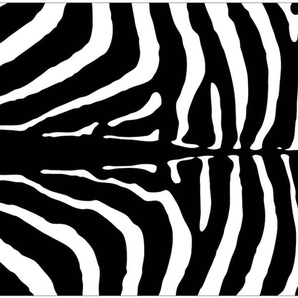 MYSPOTTI Vinylteppich Buddy Rosalie G Teppiche statisch haftend, Zebra Gr. B/L: 136 cm x 203 cm, 0,5 mm, 1 St., schwarz (schwarz, weiß) Esszimmerteppiche