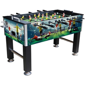 Nabo Kickertisch, Mehrfarbig, 139x86x73.5 cm, Kantenschutz, Torzähler manuell, Getränkehalter, seitlicher Balleinwurf, Freizeit, Sport & Fitness,