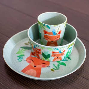 Nachhaltiges 3-teiliges Geschirrset, Kids Set Harry, bruchsicheres bio-zirkuläres Material, «Made in Germany», von Koziol