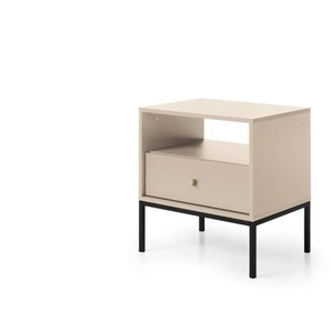 Nachtkommode  Molly ¦ beige ¦ Maße (cm): B: 53,6 H: 56,2