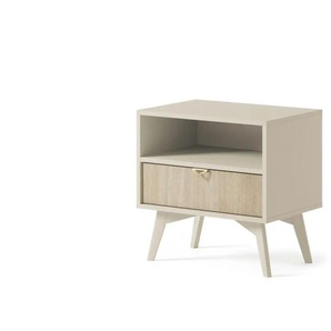 Nachtkommode  Firr ¦ beige ¦ Maße (cm): B: 53,9 H: 53,8