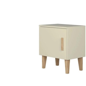 Nachtkommode - beige - Materialmix - 34 cm - 56 cm | Möbel Kraft