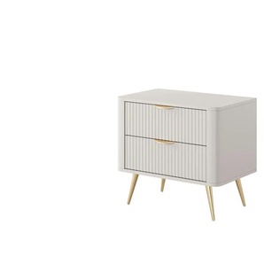 Nachtkommode - beige - Materialmix - 63 cm - 55 cm | Möbel Kraft