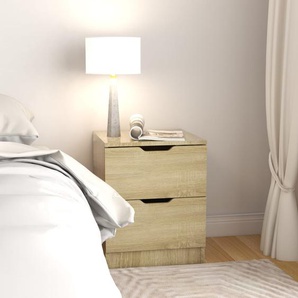 Nachtkommode Boxspringbett Nachtschrank mit 2 Schubladen, Nachttisch für Wohnzimmer Schlafzimmer, Modern 40x40x50cm Sonoma-Eiche