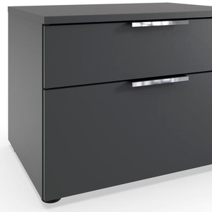 Nachtkommode FRESH TO GO Level Sideboards Gr. B/H/T: 54 cm x 39 cm x 41 cm, 2, grau (graphit) Nachtkonsolen und Nachtkommoden 2 Schubladen mit soft-close Funktion, 54cm breit, 39cm hoch