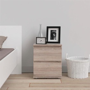 Nachtkommode HOME AFFAIRE Nova Sideboards Gr. B/H/T: 40,2 cm x 48,2 cm x 34,0 cm, 2, braun (trüffel) Nachtkonsolen und Nachtkommoden Folienbeschichtung, in verschiedenen Farbvarianten zwei Schubladen