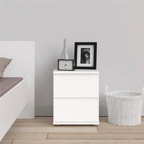 Nachtkommode HOME AFFAIRE Nova Sideboards Gr. B/H/T: 40,2 cm x 48,2 cm x 34,0 cm, 2, weiß Nachtkonsolen und Nachtkommoden Folienbeschichtung, in verschiedenen Farbvarianten zwei Schubladen