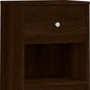 Nachtkommode HOME AFFAIRE Sideboards Gr. B/H/T: 37,9 cm x 48,4 cm x 30,1 cm, 1, braun Nachtkonsolen und Nachtkommoden Mit grauem Knopfgriff, einfache Selbstmontage, 37,9 x 48,4 30,1 cm