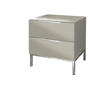 Nachtkommode mit 2 Schüben  Vitreo Neo ¦ beige ¦ Maße (cm): B: 45 H: 46 T: 40.0