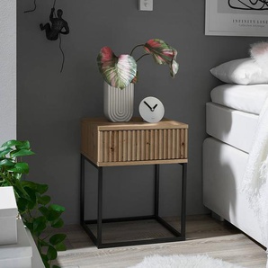 Nachtkommode Motts 40 x 52cm Braun/Eiche Artisan Dekor