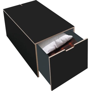 Nachtkommode MÜLLER SMALL LIVING 16 Sideboards Gr. B/H/T: 103 cm x 48 cm x 47 cm, 1, schwarz (schwarz mit birkenkante) Nachtkonsolen und Nachtkommoden