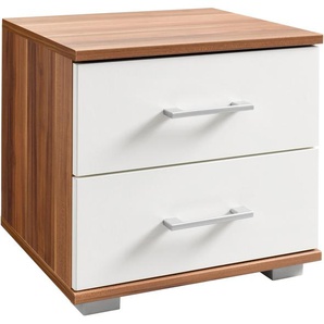 Nachtkommode PRIESS Sideboards Gr. B/H/T: 41 cm x 37 cm x 38 cm, 2, weiß (nussbaumfarben, weiß) Nachtkonsolen und Nachtkommoden