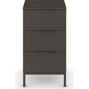 Nachtkommode RAUCH Flipp Sideboards Gr. B/H/T: 40 cm x 72 cm x 42 cm, 3, grau (graphit) Nachtkonsolen und Nachtkommoden mit 3 Schubladen Soft-Close-Funktion