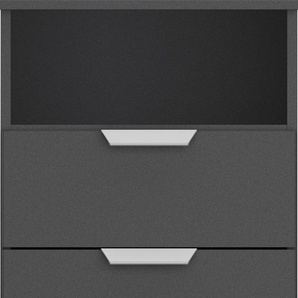 Nachtkommode RAUCH Orias Sideboards Gr. B/H/T: 47 cm x 62 cm x 42 cm, 2, grau (graumetallic) Nachtkonsolen und Nachtkommoden inkl. Filzboxen-Set