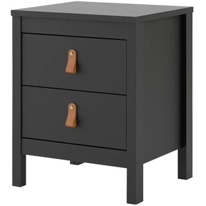 Nachtkommode - schwarz - Materialmix - 44 cm - 54 cm - cm 38,0 | Möbel Kraft