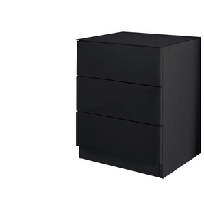 Nachtkommode - schwarz - Materialmix - 46 cm - 58 cm - cm 40,0 | Möbel Kraft