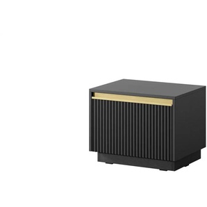Nachtkommode - schwarz - Materialmix - 53,6 cm - 42 cm | Möbel Kraft