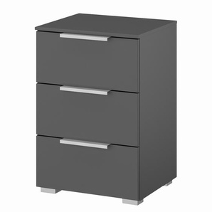 Nachtkommode x3 40cm Grau/Graphit Aluminium