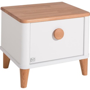 Nachtkommode STEIFF BY PAIDI Lotte & Fynn Sideboards Gr. B/H/T: 49,6 cm x 42 cm x 40,5 cm, weiß (weiß, eiche) Baby Nachtkonsole Nachtschrank Kinderkommoden und Kindernachttische Sideboards Steiff by Paidi