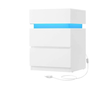 Nachtkommode   ¦ weiß ¦ Maße (cm): B: 40 H: 55