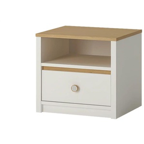 Nachtkommode - weiß - Materialmix - 45 cm - 42 cm - cm 42,0 | Möbel Kraft