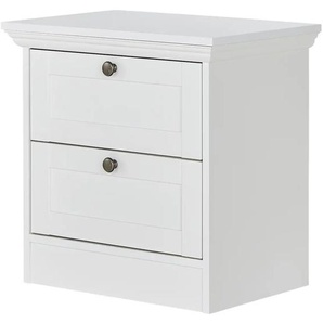 Nachtkommode - weiß - Materialmix - 50 cm - 50 cm - cm 35,0 | Möbel Kraft