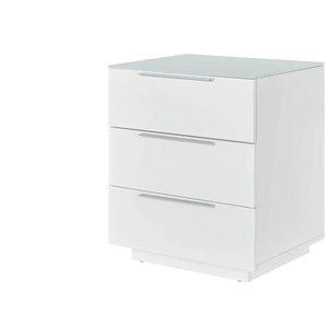 Nachtkommode - weiß - Materialmix - 50 cm - 60 cm - cm 40,0 | Möbel Kraft