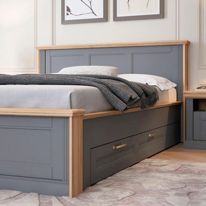 Nachtkonsole HOME AFFAIRE Tara Sideboards Gr. B/H/T: 62 cm x 52 cm x 43 cm, 1, grau (graphite matt, pacific walnut) Nachtkonsolen und Nachtkommoden lackiert mit wasserbasiertem UV-Lack, Soft-Close-Funktion