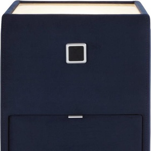 Nachtkonsole JOCKENHÖFER GRUPPE Lancy Sideboards Gr. B/H/T: 42,5 cm x 53 cm x 45 cm, 1, blau (dunkelblau 372, 02) Nachtkonsolen und Nachtkommoden mit LED-Beleuchtung