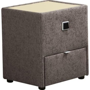 Nachtkonsole JOCKENHÖFER GRUPPE Lancy, braun (braun 211, 08), B:42,5cm H:53cm T:45cm, Holzwerkstoff, Glas, Sideboards, mit LED-Beleuchtung