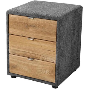 Nachtkonsole JOCKENHÖFER GRUPPE Lia Sideboards Gr. B/H/T: 42,5 cm x 53 cm x 45 cm, 3, grau (dunkelgrau 444, 09) Nachtkonsolen und Nachtkommoden Nachttisch mit 3 Schubladen