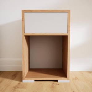 Nachtschrank Hellgrau - Eleganter Nachtschrank: Schubladen in Hellgrau - Hochwertige Materialien - 41 x 62 x 34 cm, konfigurierbar