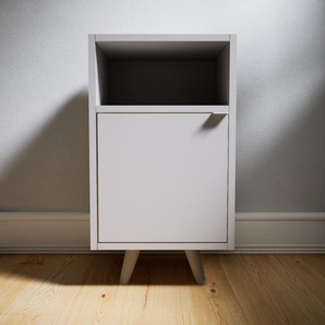 Nachtschrank Hellgrau - Eleganter Nachtschrank: Türen in Hellgrau - Hochwertige Materialien - 41 x 72 x 34 cm, konfigurierbar