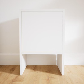 Nachtschrank Weiß - Eleganter Nachtschrank: Türen in Weiß - Hochwertige Materialien - 41 x 60 x 34 cm, konfigurierbar