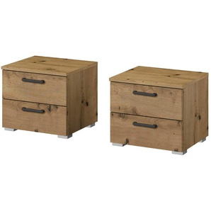 Nachttisch 2er-Set  Fulmer ¦ braun ¦ Maße (cm): B: 40 H: 40
