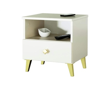 Nachttisch 40 cm breit - beige - Materialmix - 40 cm - 43 cm | Möbel Kraft