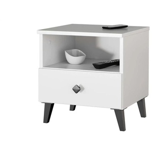 Nachttisch 40 cm breit Lina ¦ weiß ¦ Maße (cm): B: 40 H: 43