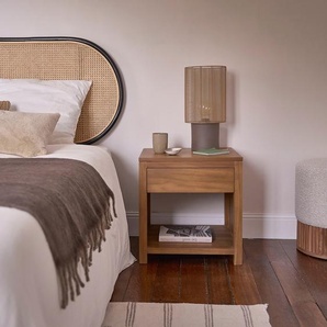 Nachttisch aus massivem Teakholz 50 cm