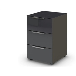 Nachttisch Flipp - schwarz - Materialmix - 40 cm - 60 cm | Möbel Kraft