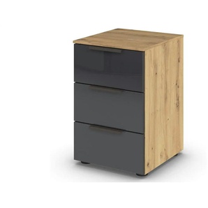 Nachttisch Flipp - schwarz - Materialmix - 40 cm - 61 cm | Möbel Kraft