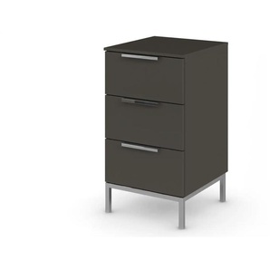 Nachttisch Flipp - schwarz - Materialmix - 40 cm - 72 cm | Möbel Kraft