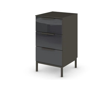 Nachttisch Flipp - schwarz - Materialmix - 40 cm - 72 cm | Möbel Kraft