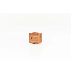 Nachttisch hoch mit 2 Schüben - holzfarben - Materialmix - 40 cm - 40 cm | Möbel Kraft