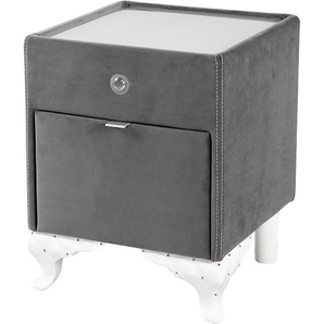 Nachttisch JOCKENHÖFER GRUPPE Yasmin Tische Gr. B/H/T: 43 cm x 55 cm x 43 cm, grau (grau 372, 09) Nachtkonsolen und Nachtkommoden mit LED-Beleuchtung