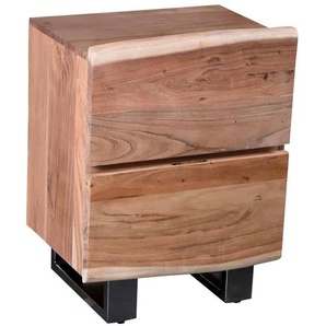Nachttisch Ontario Massivholz, Metall Akazie Modern Indien Indisch