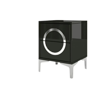 Nachttisch - schwarz - Materialmix - 40 cm - 54 cm | Möbel Kraft