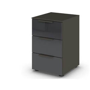Nachttisch - schwarz - Materialmix - 40 cm - 61 cm | Möbel Kraft