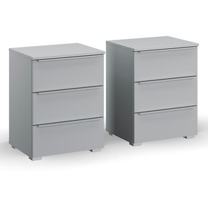 Nachttisch-Set »Monostar« - grau - Holz -