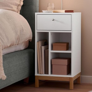 Nachttisch - silber - Holz -